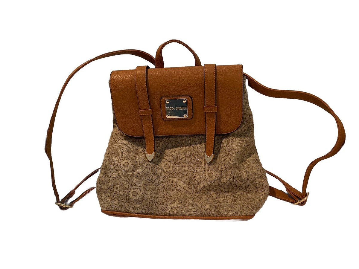 Coco + Carmen purse/backpack Coco + Carmen Mini Faux Leather Back Pack Purse Gray Black  main image 2