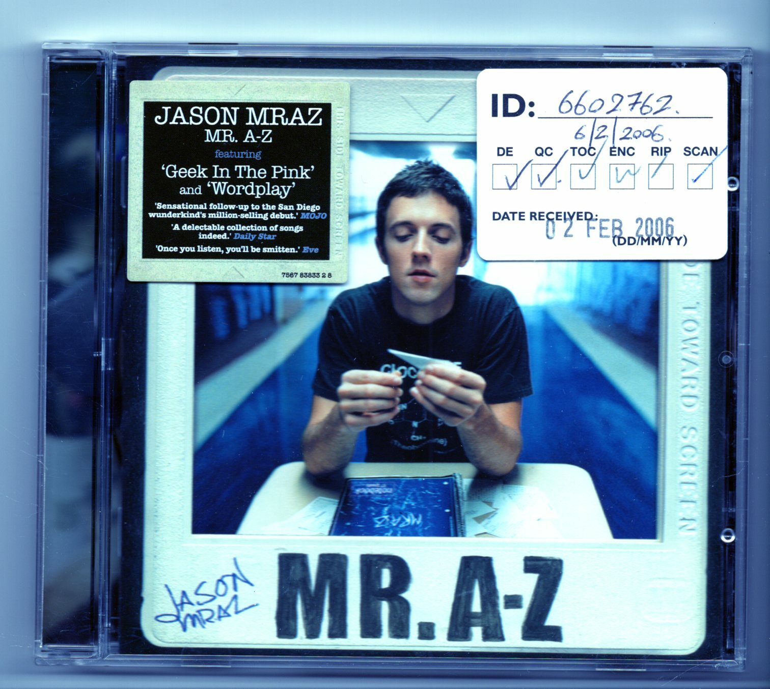 (JG536) Jason Mraz, Mr A-Z - 2005 CD