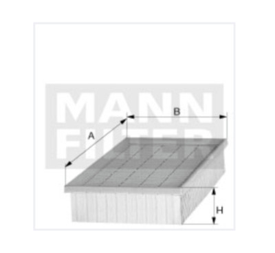 MANN-FILTER C 2860/2 Luftfilter für  NISSAN Silvia Datsun SUBARU Leone II III XT