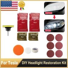 Auto Headlight Restoration Car Lens Lamp Cleaning Sanding Repair Tools for Tesla