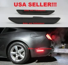 SMOKED LENS RED LED REAR SIDE MARKERS LAMPS LIGHTS for 2015 - 2023 FORD MUSTANG