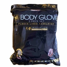 Body Glove 2 Pc Fleece Lined Base Layer Set Size L NIP White Wicking 360 Stretch