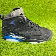 Nike Air Jordan Jumpman MVP Boys Size 2Y Black Blue Basketball Shoes Sneakers