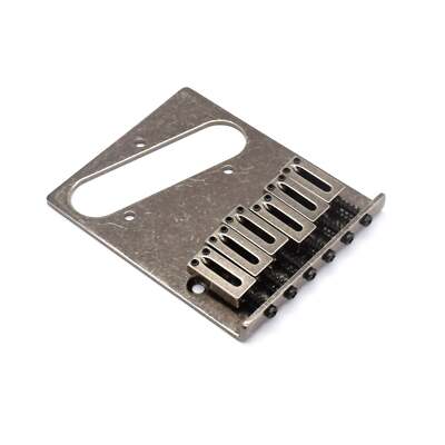 KD By AxLabs Tele Style Bridge - 6-Saddle, 4-Screw Mount - Antique Silver