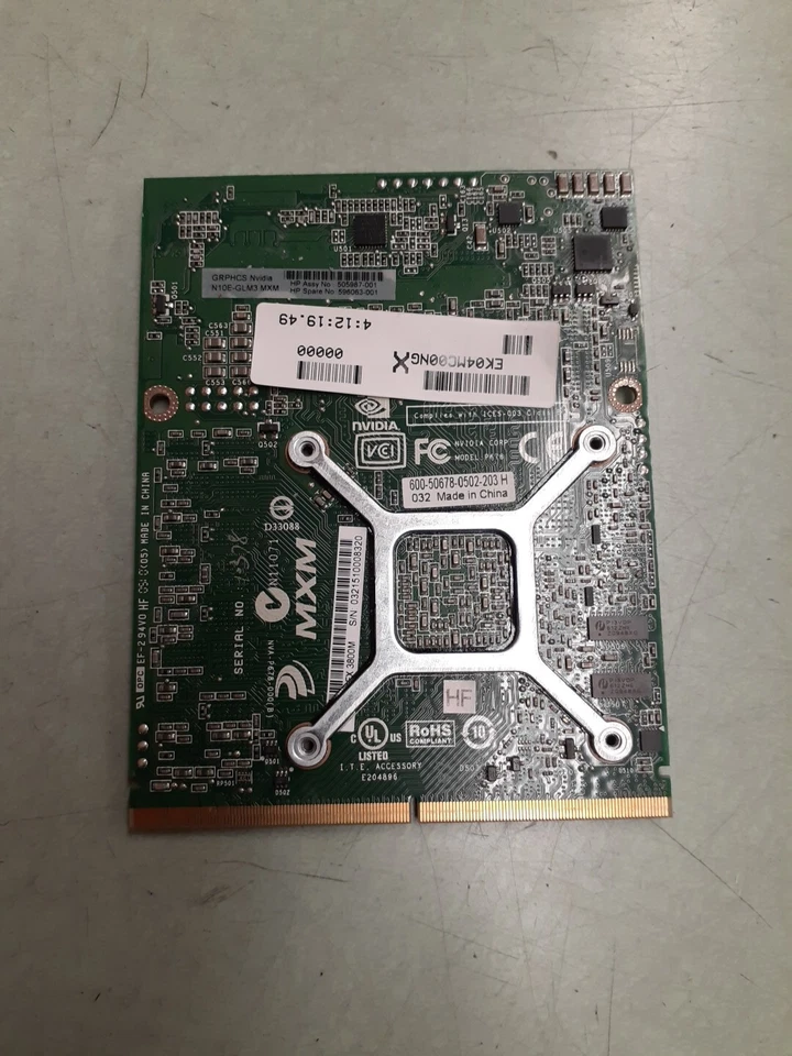 HP NVIDIA Quadro FX 3800M 1GB Graphics Card 596063-001 505987-001 - Image 2 of 3