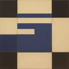 Medium Abstract Painting 2x2 ft. Post-Modernism Geometric Demrin OOAK NEW