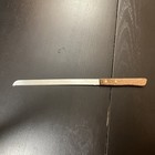 Vintage Stainless Steel Japan Bread Knife Serrated 8 Inch Blade Wood Handle  — photo 1