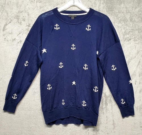 J. Crew Anchor Merino Wool Sweater 