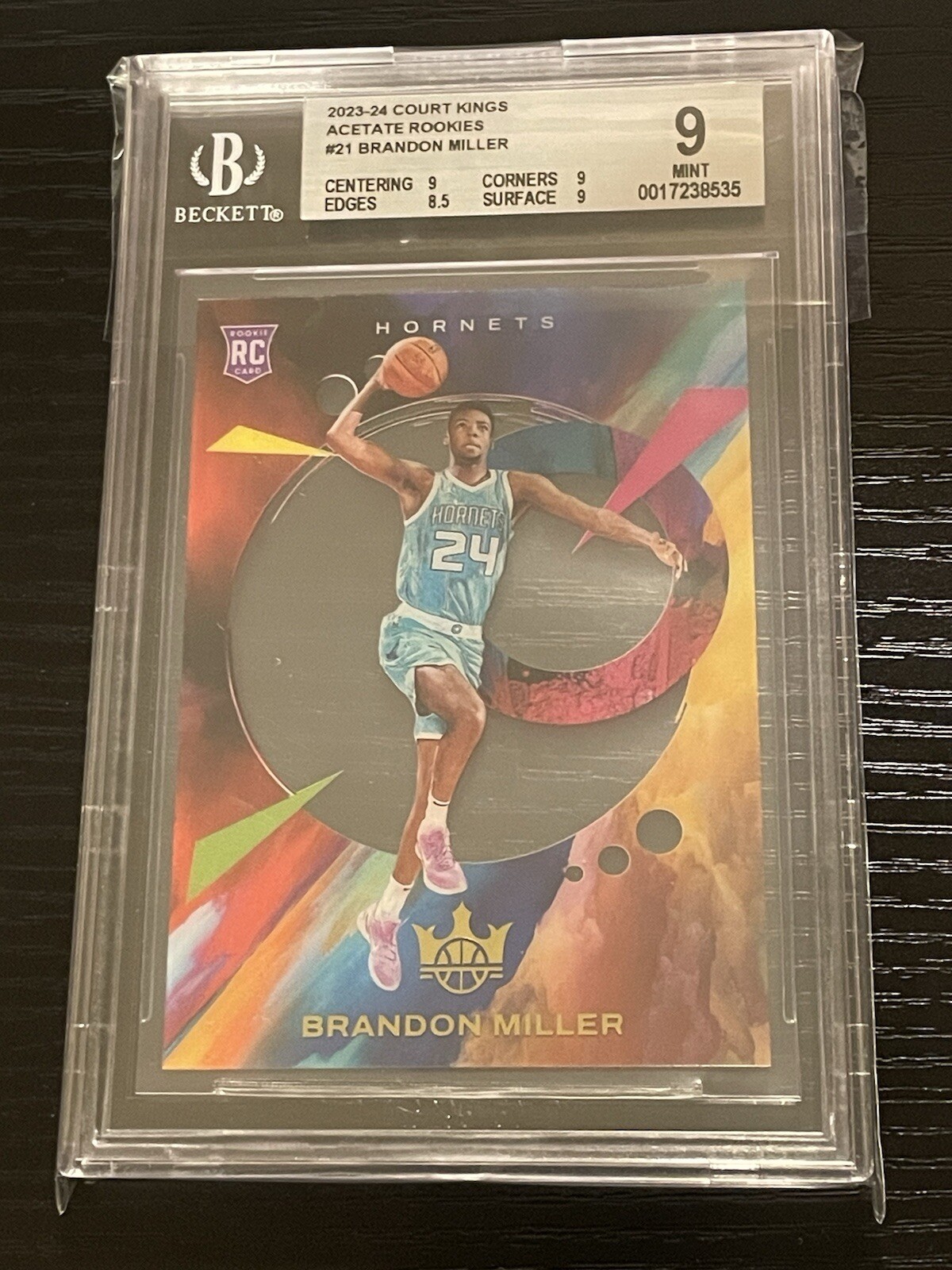 💎 2023-2024 Court Kings Acetate #21 Brandon Miller BGS 9 MINT STAR ROOKIE 🔥 📈