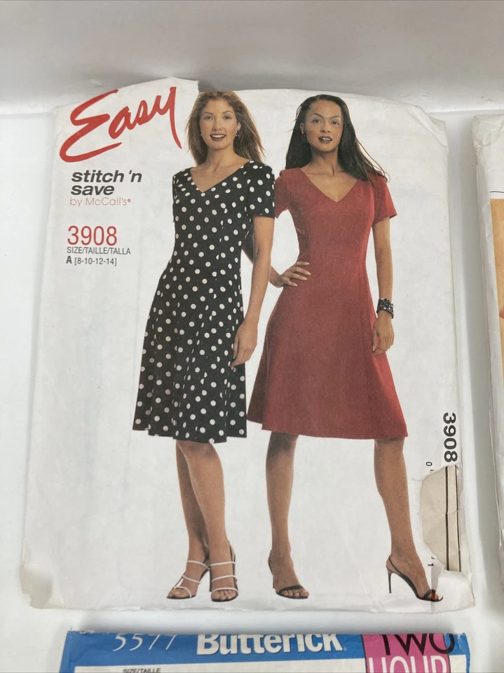 Patterns Lot Of 6 Mixed Types Sizes And Brands All Cut With Instructions C12h - Image 2 of 4