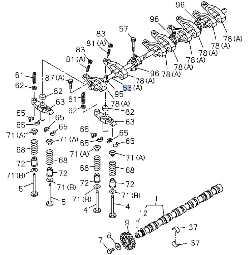 摇臂轴正品适用于ISUZU NPR NQR NPR-HD 4HK1 5,2L 08-23 8973899210 — 第 2/4 张图片