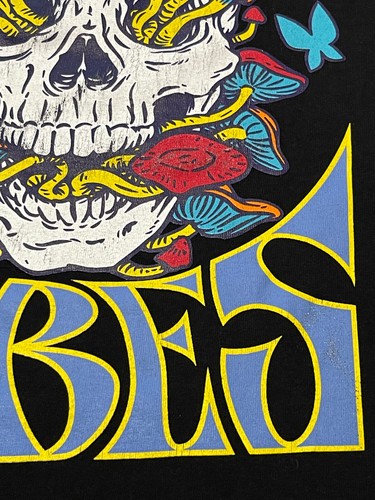 FRESH VIBES - BLACK T-shirt SIZE M - MEDIUM Skatewear - Skull - 100% COTTON - Picture 7 of 13