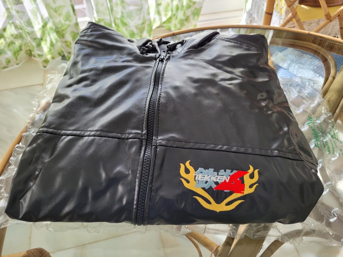 Tekken 4 Faux Leather Jacket Hoodie Japan Playstation 2 PS2 