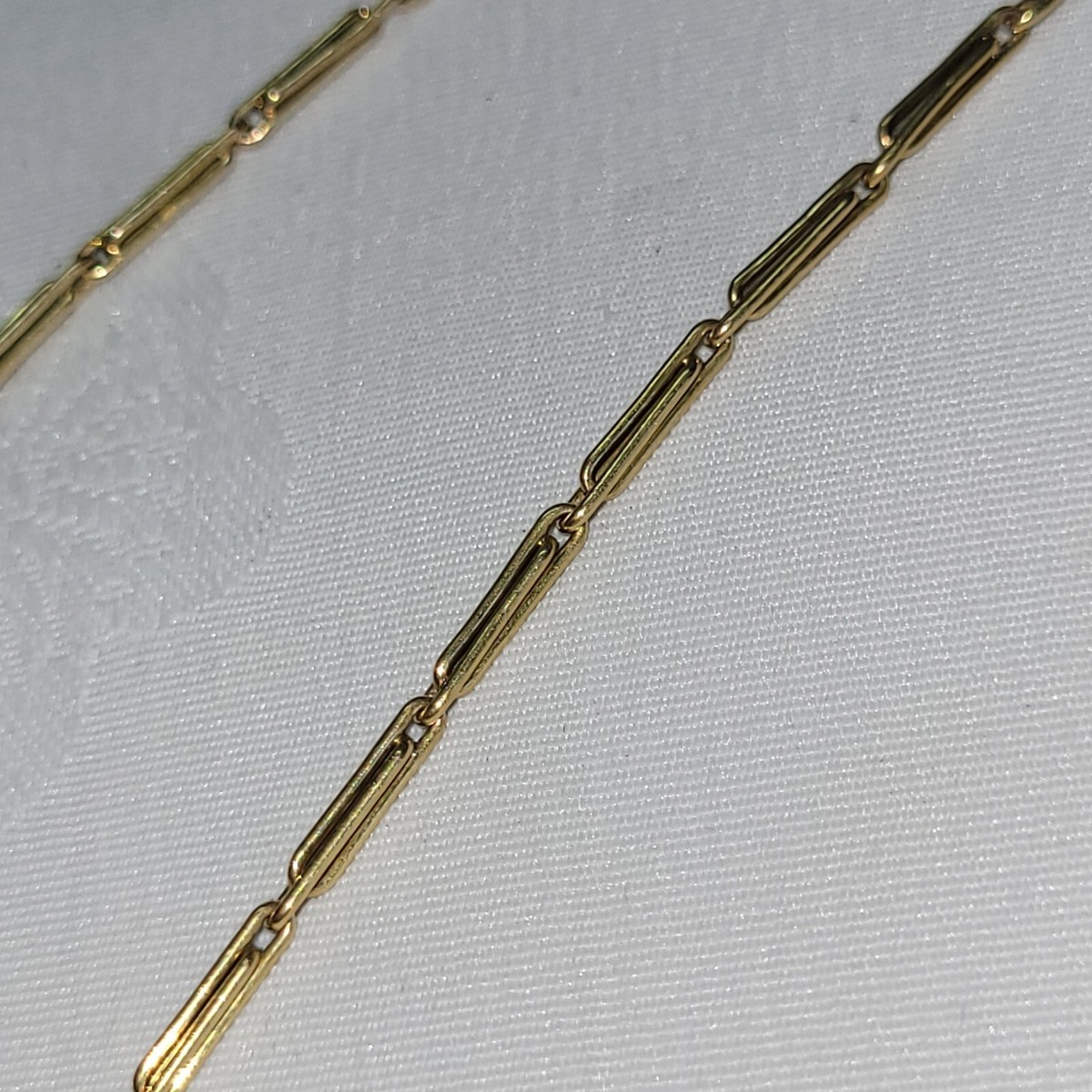 Chaîne De Montre à Gousset (chatelaine) Ancienne Plaquée Or - Longueur 41.5 Cm, Breloque, Avant 1920