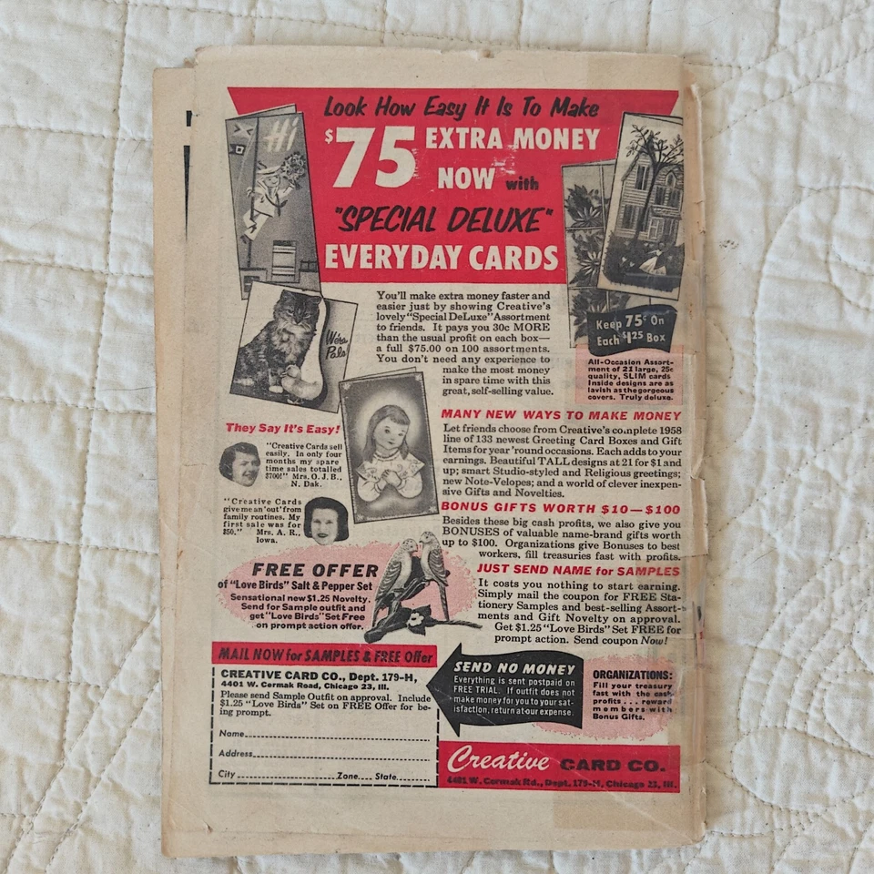 1958 年 2 月 The Workbasket Home Arts 杂志针织和钩针图案书 — 第 2/4 张图片