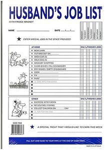 Husband Chore Chart