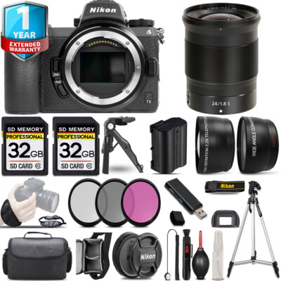 Nikon Z7 II Camera +24mm S Lens +3 PC Filter +1yr Warranty