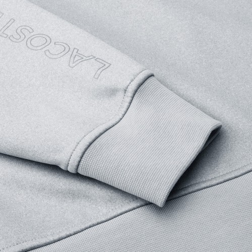 Men's Lacoste Poly Fleece Tracksuit Set Grey Hoodie Sweatshirt Joggers - Picture 23 of 41