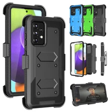 For Samsung Galaxy A03S A13 A23 A33 5G Holster Clip Case +Screen Protector Cover