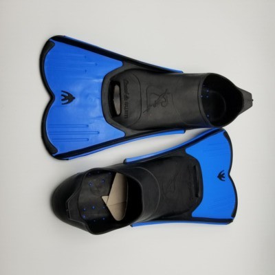 Used Cressi Light Short Blade Fins, Blue, Size: 35/36