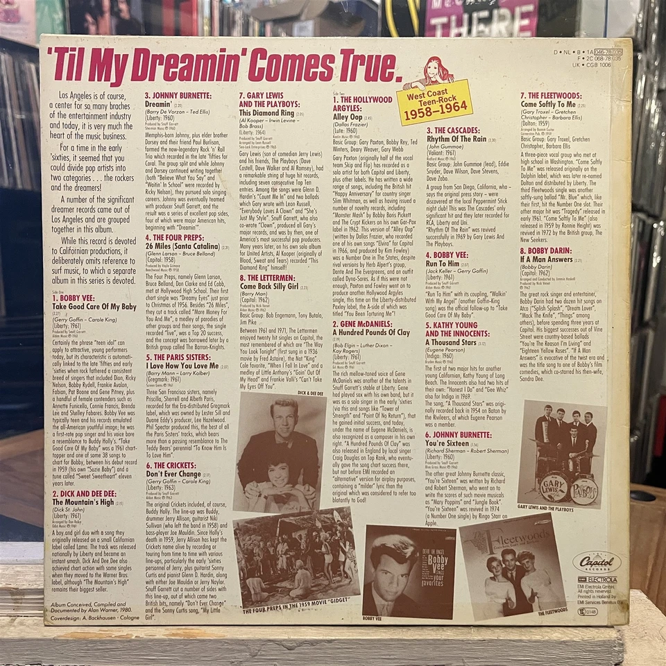 [ROCK/POP]~EXC LP~VARIOUS ARTISTS~'Til My Dreamin' Comes True~1958-1964~[1981~UK - Image 2 of 4