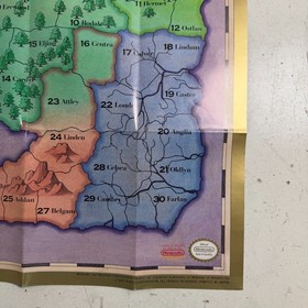 NO GAME- Gemfire Nintendo NES Foldable Promo Poster Map Insert ONLY MONSTERS