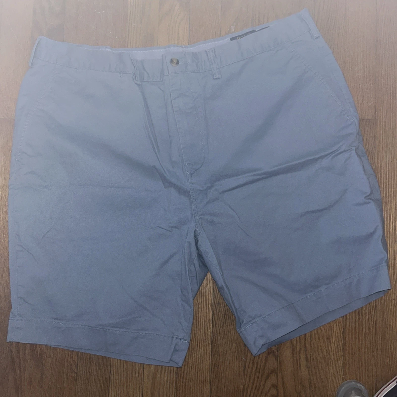 Polo Ralph Lauren Mens Classic Plain Front Shorts Light Blue 9” Inseam Size 42