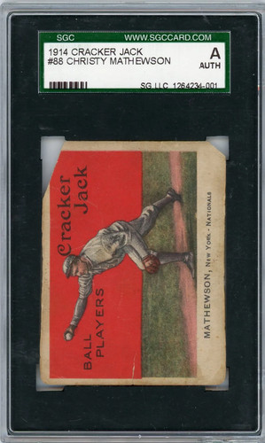 Christy Mathewson #88 1914 Cracker Jack card
