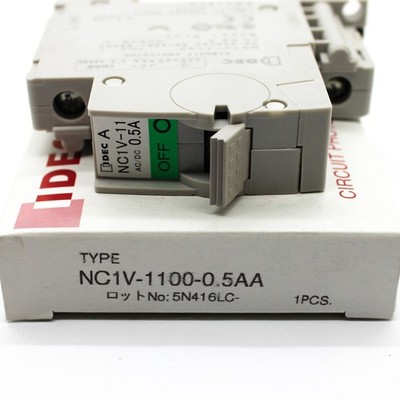 IDEC 1-Pole 500mA DIN Rail Circuit Breaker NC1V-1100-0.5AA