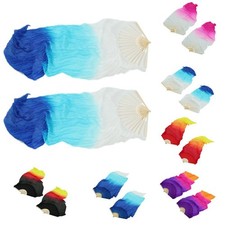 1 paar Silk Bamboo Belly Dance Fan 1.8m Long