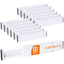 Lifewit Kitchen Drawer Dividers 2.36" High, 11"-17" Adjustable Drawer Organizer