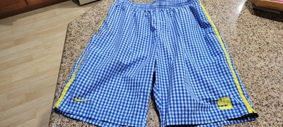 Vtg NIKE Checker Shorts Large Checkered plaid athletic sport soccer early 2000s