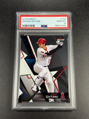 SHOHEI OHTANI 2018 TOPPS FINEST #100 CHROME ROOKIE CARD RC PSA 10 GEM