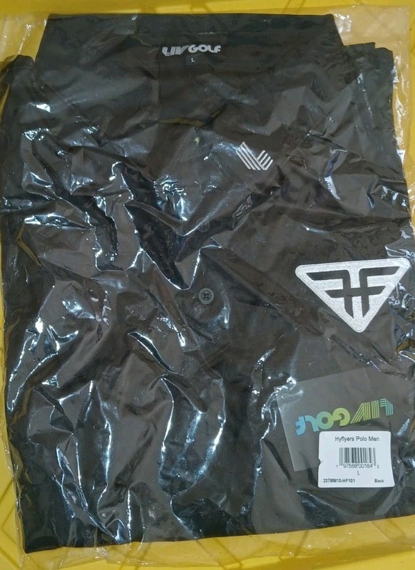 Bmwt Rare New Black Hyflyers Hyflyer LIV Golf League Club GC Polo Shirt L Large