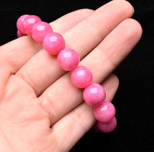 12,2 mm Natürliche Rose Eis Rhodochrosit Edelstein Perlen Liebe Armband - Bild 5 von 6