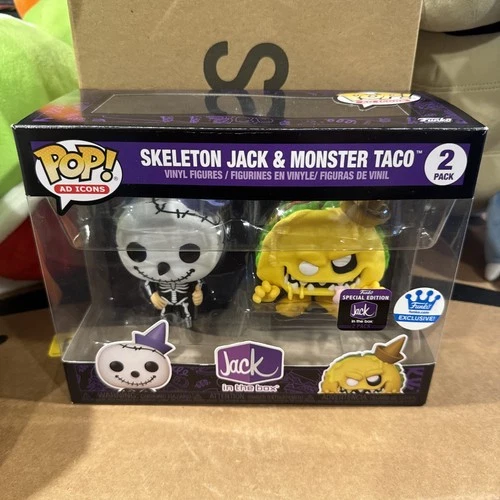 Funko Pop! Ad Icons - Jack in the Box - Skeleton Jack and Monster Taco 2 pack
