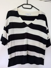 RESERVED Pullover,kurzarm,Schwarz-Weiß,Grö�...
