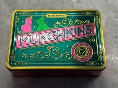 Dunkin X Wicked Oz Munchkin Tin ''Wicked For Good'' Pink & Green Glinda & Elphaba