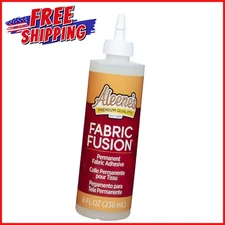 FABRIC FUSION ADHESIVE GLUE Aleene's Clear Permanent Cloth Bond All Fabrics 8 Oz