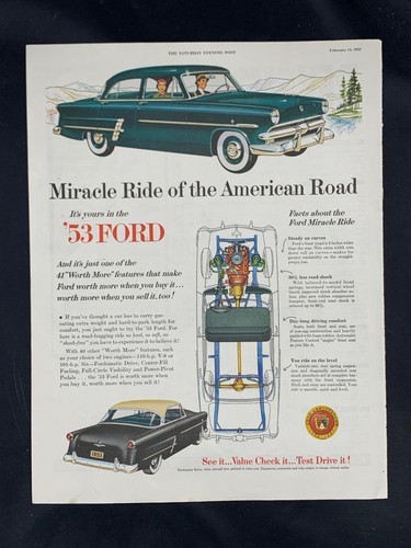 Magazine Ad* - 1953 - Ford Customline