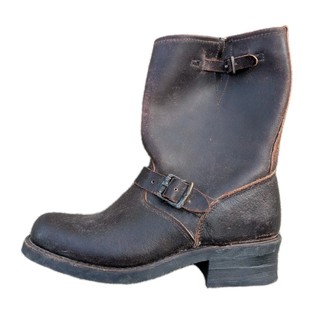 Frye Leather Men Mens 9M Harness Engineer Boots 87405 Black Vintage Y2K Black Frye Biker Boots for Men for Sale | Shop New & Used  main image 3