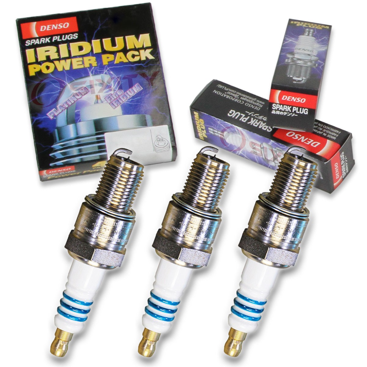 3 pc Denso Iridium Power Spark Plug for Yamaha VX700SX VMAX 700 SX 1998-1999 ft
