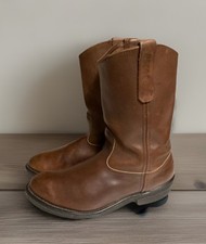 VINTAGE PECOS RED WING MADE IN USA BROWN ENGINEER WORK BOOTS SIZE 11 D
