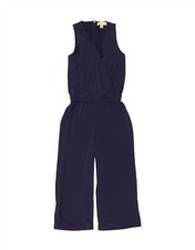MICHAEL KORS Womens Sleeveless Jumpsuit UK 6 XS  Navy Blue JG03
