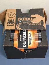 60 Duracell Coppertop AAA Batteries 10x 6-Pack Power Boost Exp MAR 2036 NEW