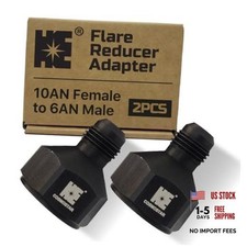 Cosmostar 2 PCS 10AN Female to 6AN Male Flare Reducer Adapter - 10AN to 6AN
