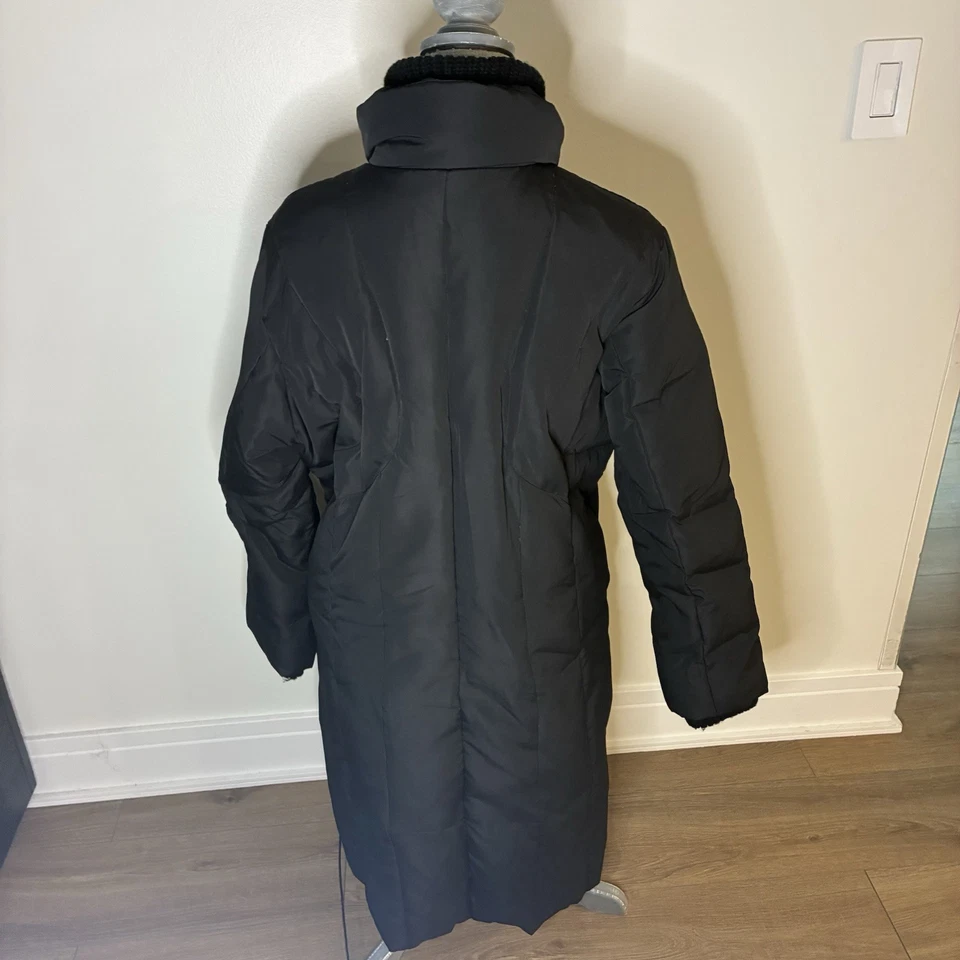 Esprit Vintage Abrigo Puffer Negro Parka Acolchado XL Foto 3 de 4
