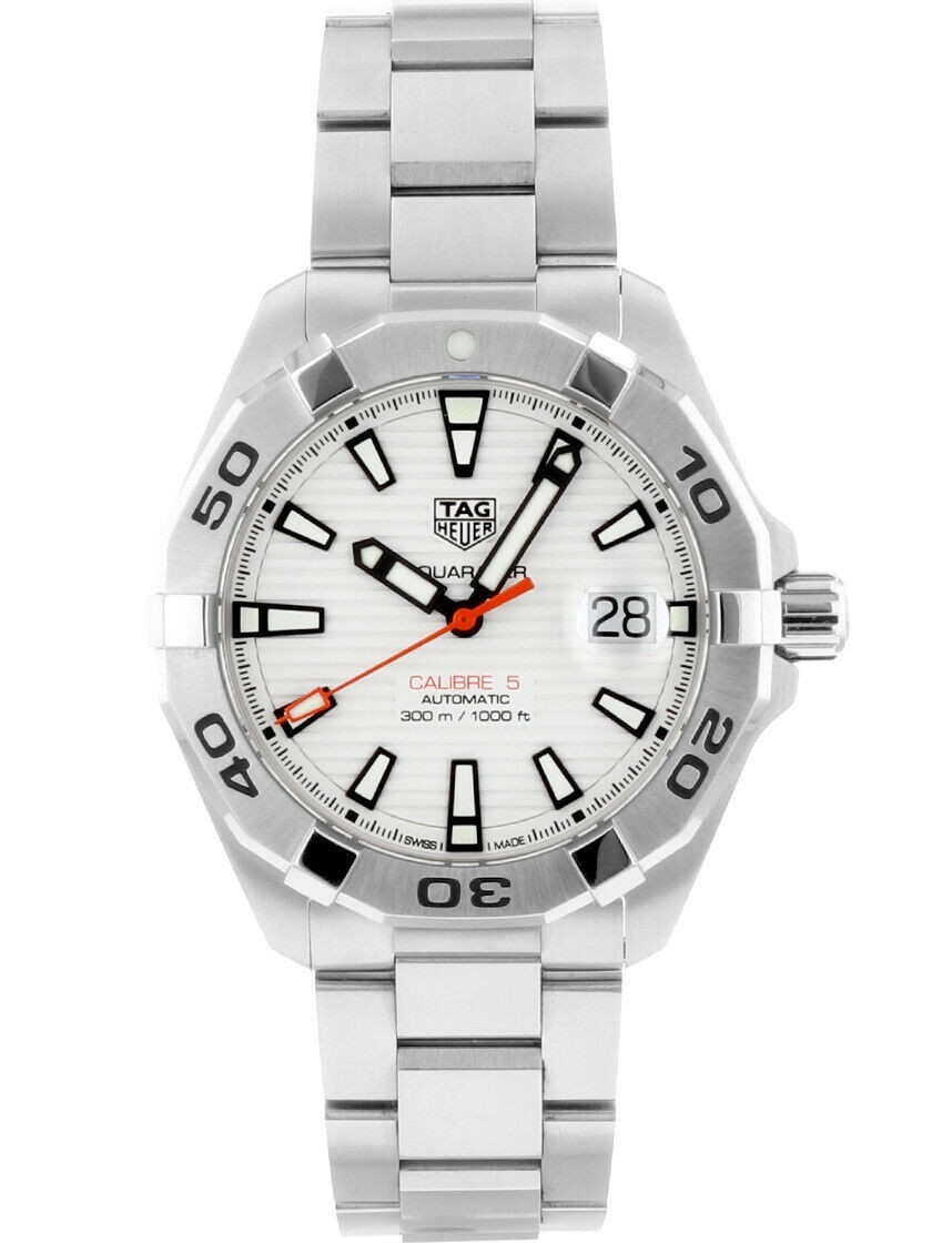 Reloj deportivo de lujo TAG Heuer Aquaracer WBD2111.BA0928 automático calibre 5 blanco