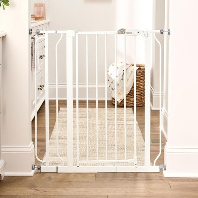 Regalo Extra Tall Baby Gate 29-36.5W x 36H Pressure Mount White Door