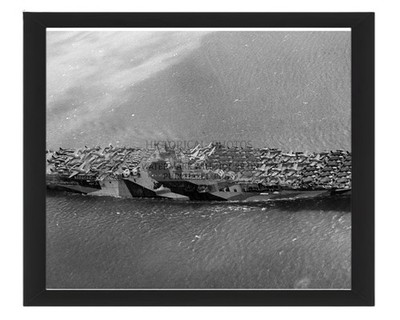 USS INTREPID AIRCRAFT CARRIER SAN FRANCISCO 1944 8X10 FRAMED PHOTO